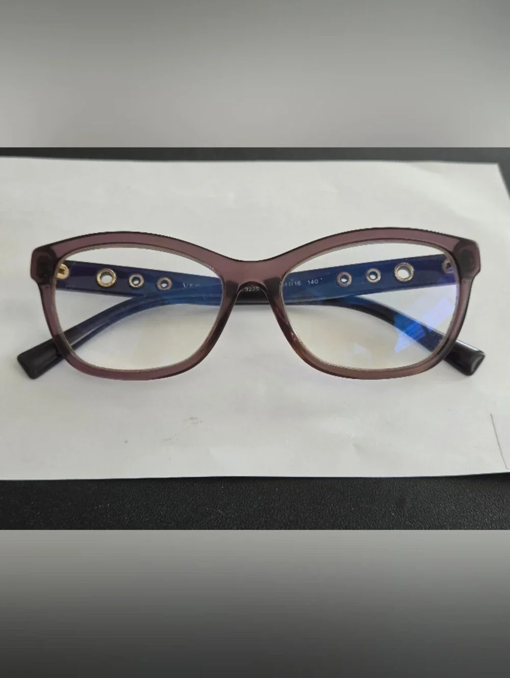Versace VE3225 5029 Women’s Eyeglasses Transparent Violet 54-16-140 Made Italy